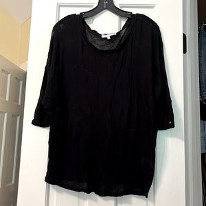 Daydreamer LA loose black top in size S